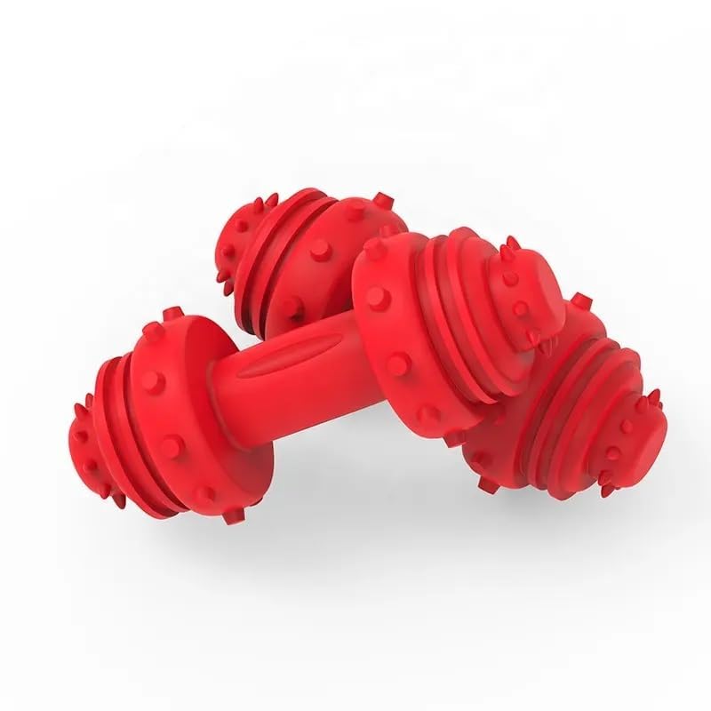 PETS EMPIRE Iron-Wag Rubber Chew Toy for Dogs Pack of 2 (Multicolor)