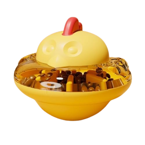Pets Empire Hen Shape Rubber Flying Saucer Funnel Ball (Color May Very)