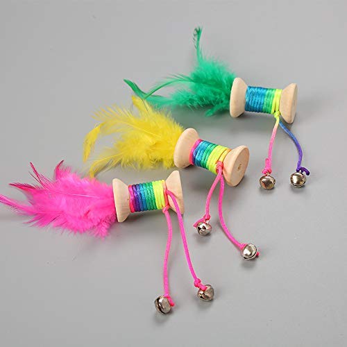 Pets Empire Cat Feather Toys, Rolling Bell ( Pack Of 2)