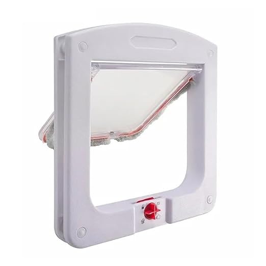 PETS EMPIRE Interior Door with 4 Way Lock for Cat and Dog (6 x 6 Inches, Flap Size)