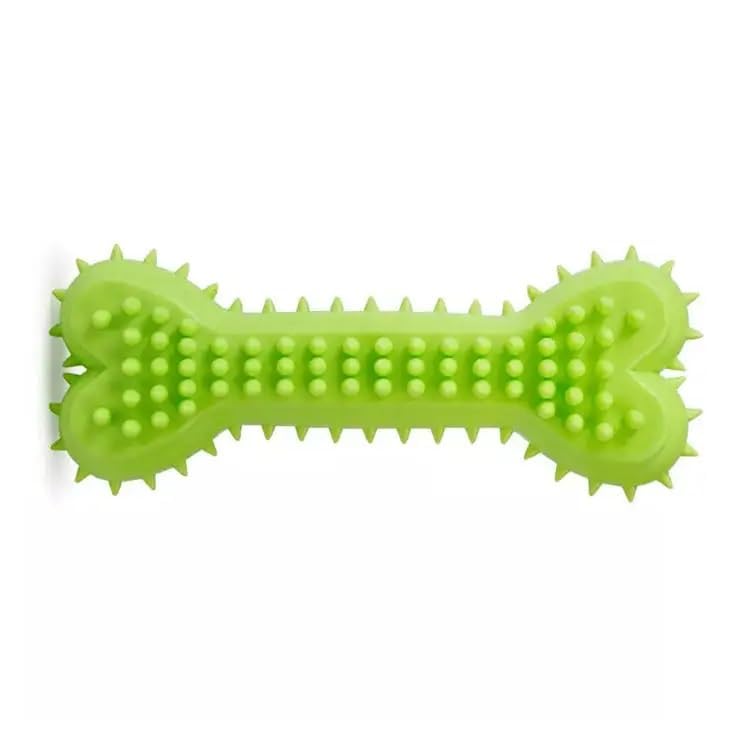 PETS EMPIRE Puppy Spike Rubber Bone Teething Chew Toy Pack of 2 (Multicolor)