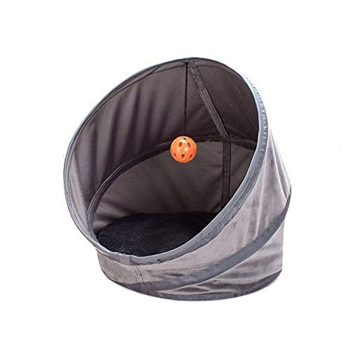 PETS EMPIRE Cat Tunnel with Bells Toy Ball Kennel (Color May Vary)
