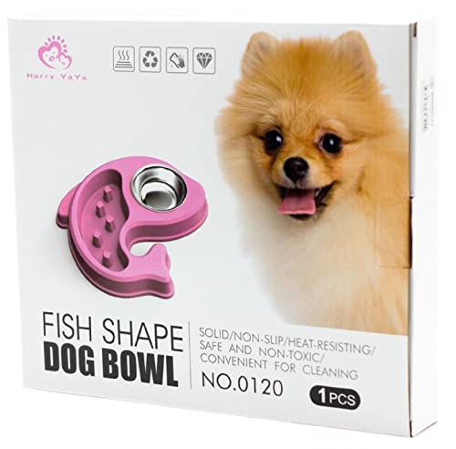 Pets Empire Fish Shape Dual Bowl Pet Feeder – 300ml