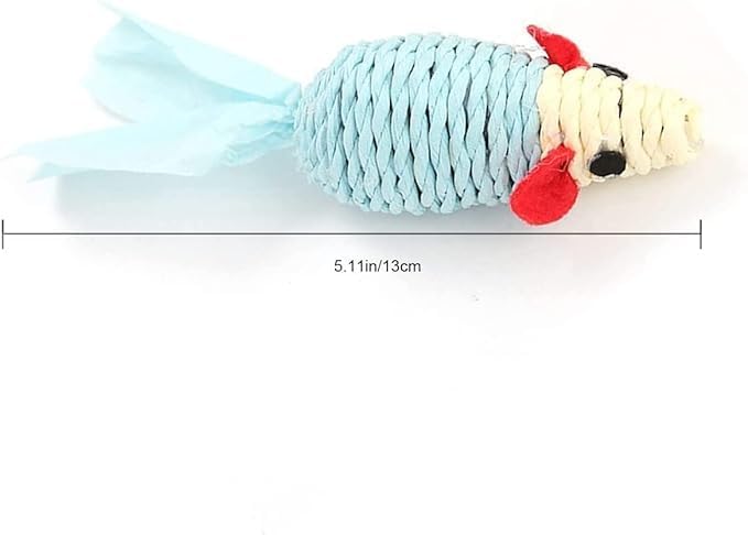 PETS EMPIRE Jute Mice Kitten Toys