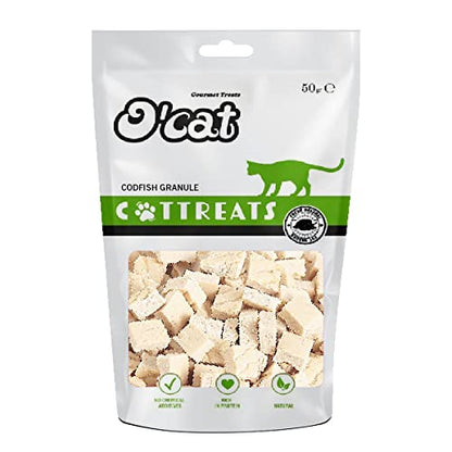 O'Cat Combo Of Chicken and Bite and Codfish Granule Treats for Cats & Kitten 50g