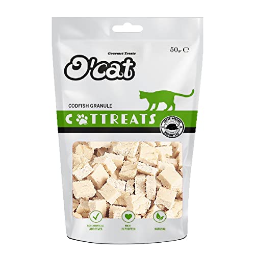 O'Cat Combo Of Chicken Bite and Codfish Granule Treats for Cats & Kitten 50g