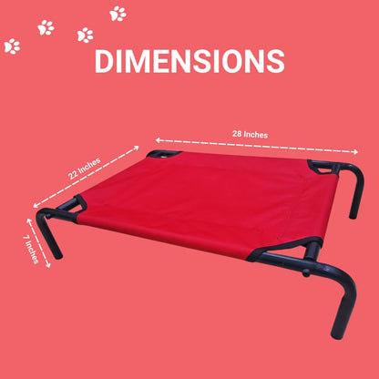 Pets Empire  Elevated Cooling Pets Bed (Red)