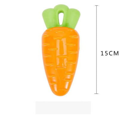 PETS EMPIRE Carrot Chew Rubber Teething Toy for Dog 1 Pc