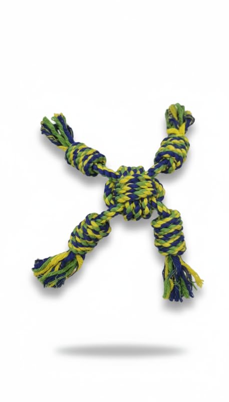 PETS EMPIRE Natural Rope Crazy Ball Toffee Toy For Dogs
