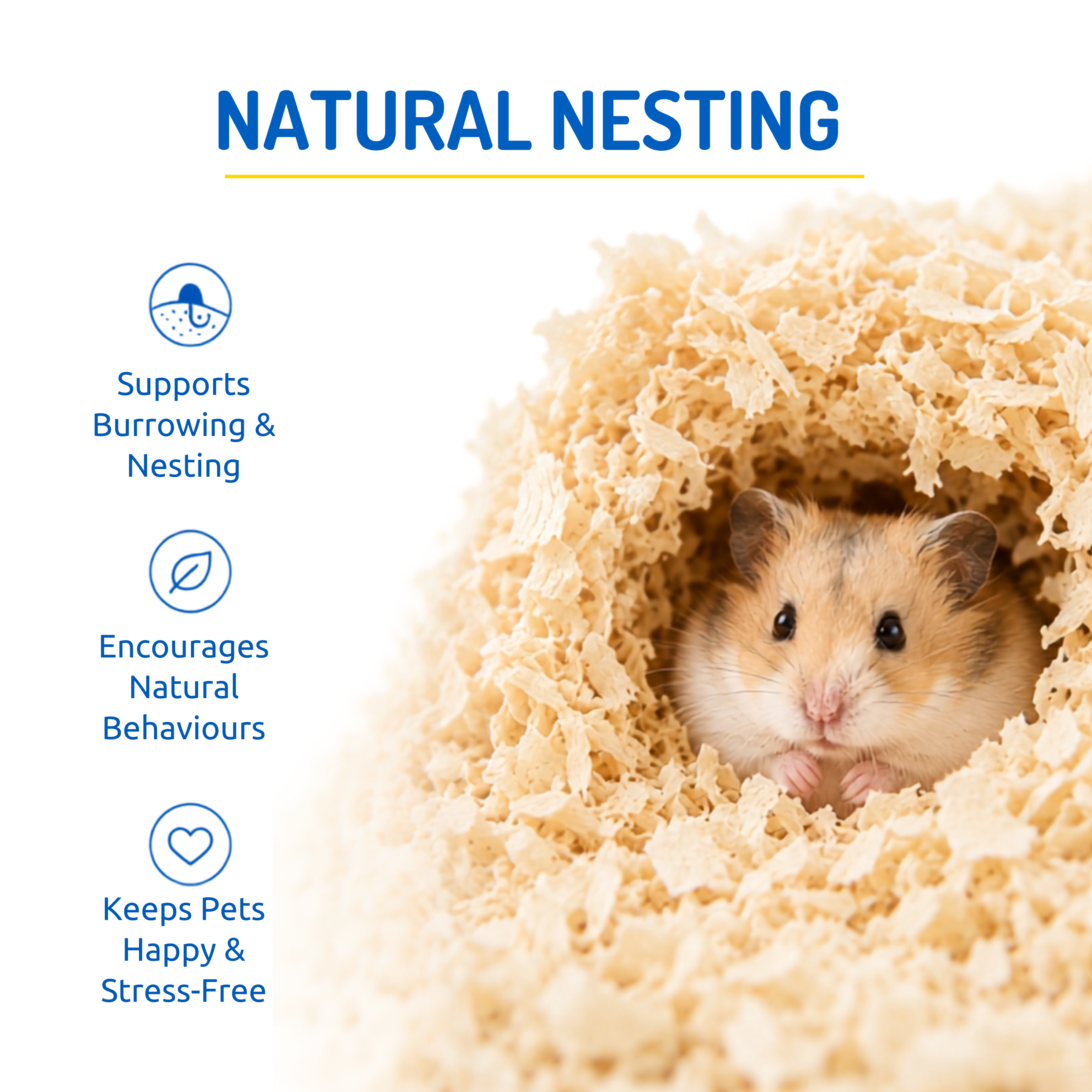 Pets Empire Natural Wood Shavings Bedding – 1kg