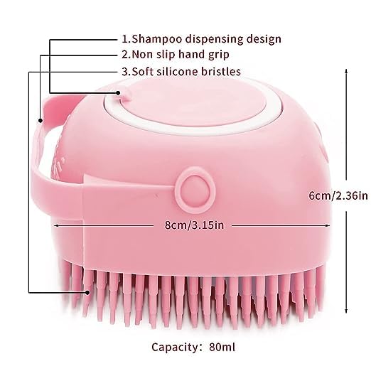 Pets Empire Grooming Silicone Bath Brush for Dogs ( Pack of 2 ) Multicolor