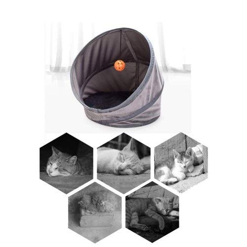 PETS EMPIRE Cat Tunnel with Bells Toy Ball Kennel (Color May Vary)