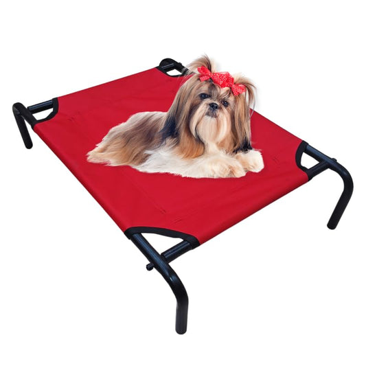 Pets Empire  Elevated Cooling Pets Bed (Red)