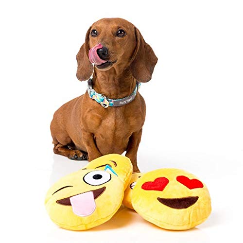 Pets Empire Emoji Rattle Plush Toy for Dogs (3 pc)