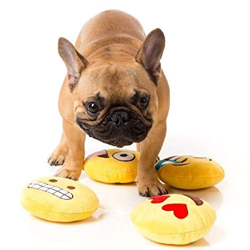 Pets Empire Emoji Rattle Plush Toy for Dogs (3 pc)
