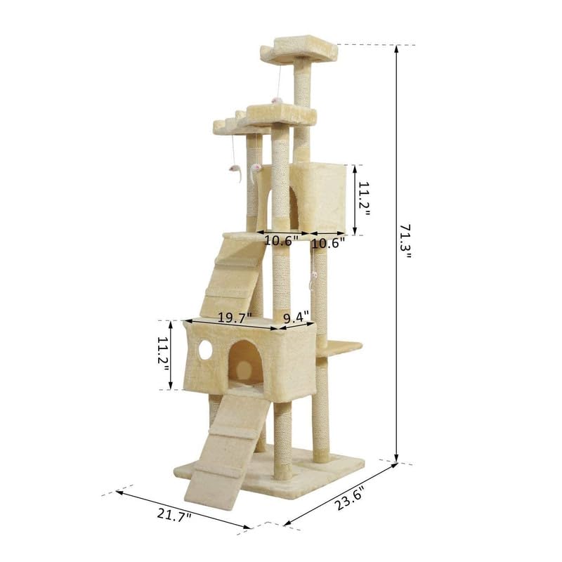 Pets Empire  Cream Colour Cat Tree for Kittens & Cats