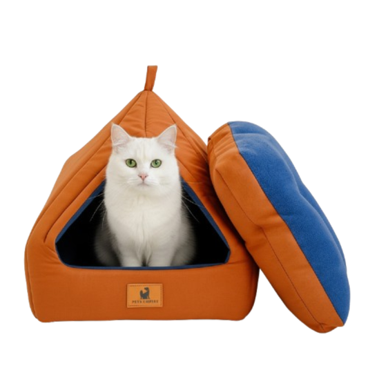 Pets Empire Soft Fabric Comfortable Hut Bed for Cats, Kittens and Puppies