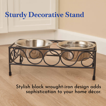 Pets Empire Square Elevated Metal Double Diner