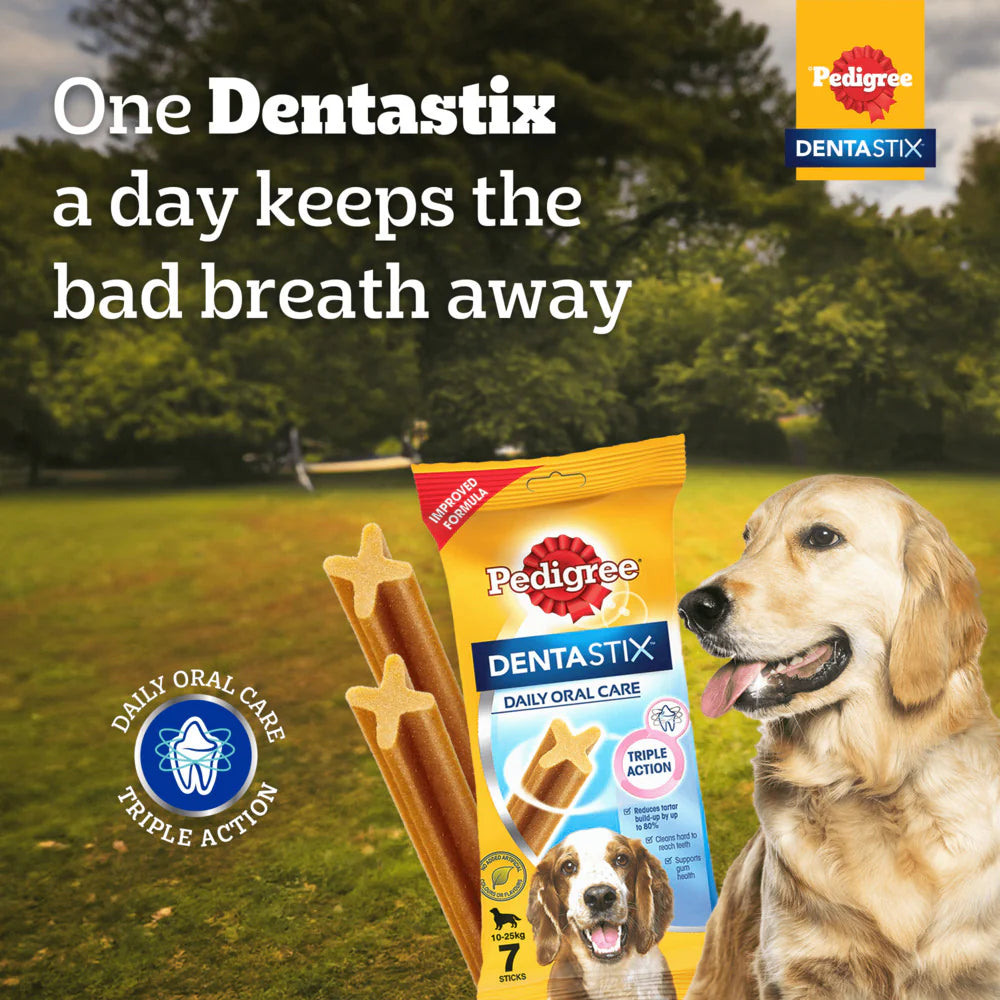 Pedigree Dentastix Dog Treat Weekly Pack For Medium Breed - 180g