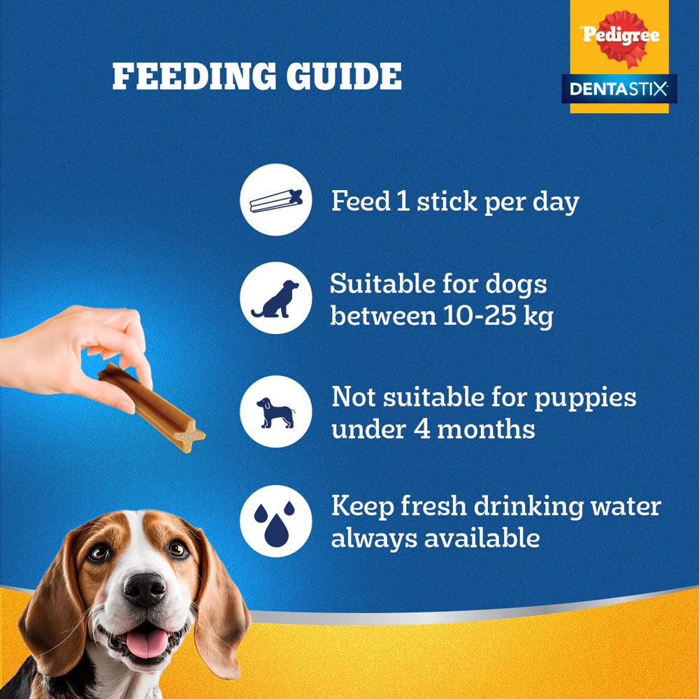 Pedigree Dentastix Dog Treat Weekly Pack For Medium Breed - 180g