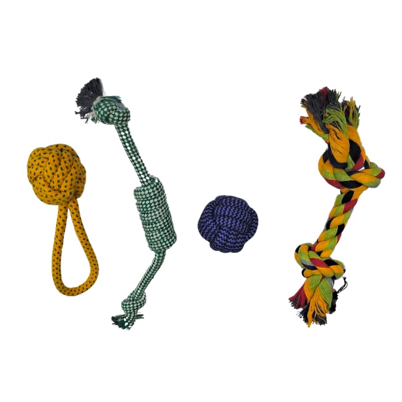 PETS EMPIRE Dog Chew Combo Of 4 Rope Toys