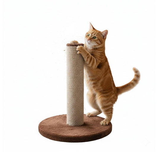 PETS EMPIRE Wooden Cat Scratching Post with Sisal Rope