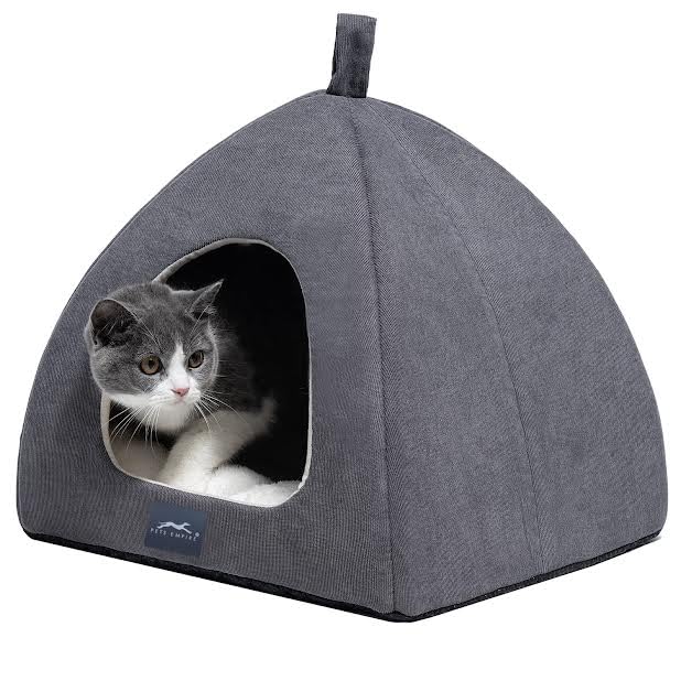 Pets Empire Soft Fabric Comfortable Hut Bed for Cats, Kittens and Puppies