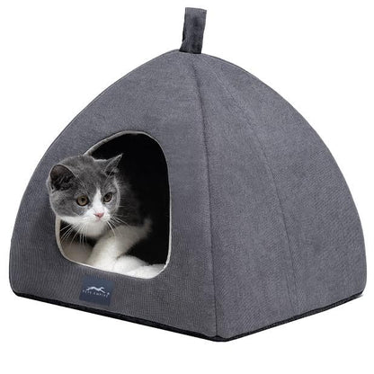 Pets Empire Soft Fabric Comfortable Hut Bed for Cats, Kittens and Puppies