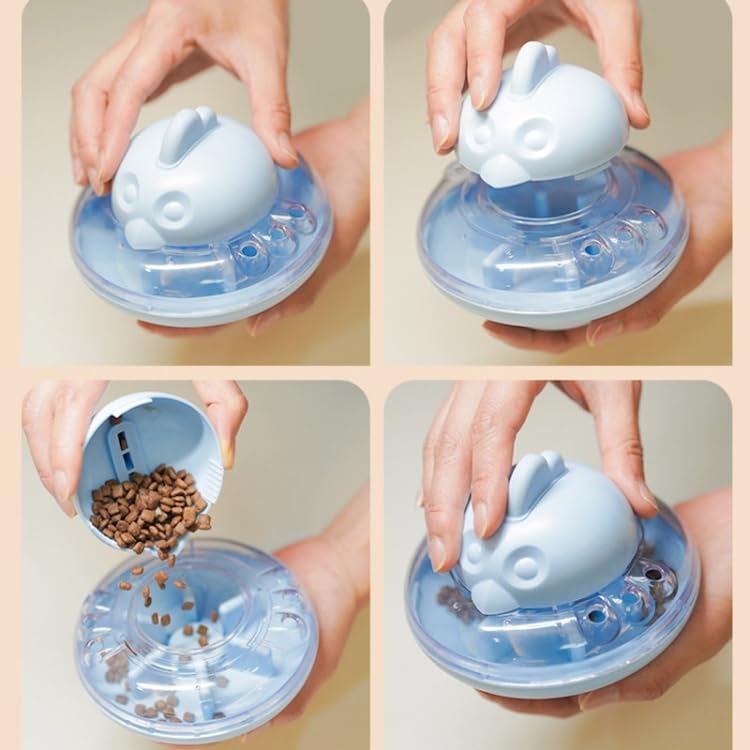 Pets Empire Hen Shape Rubber Flying Saucer Funnel Ball (Color May Very)