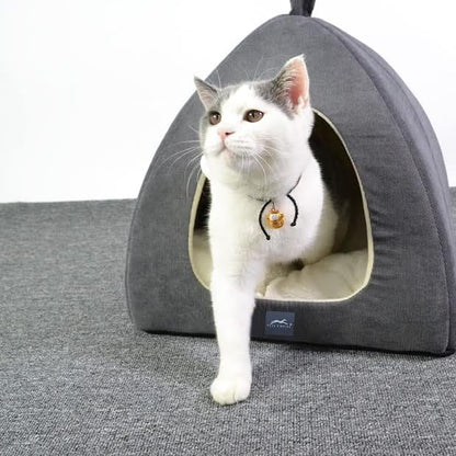 Pets Empire Soft Fabric Comfortable Hut Bed for Cats, Kittens and Puppies
