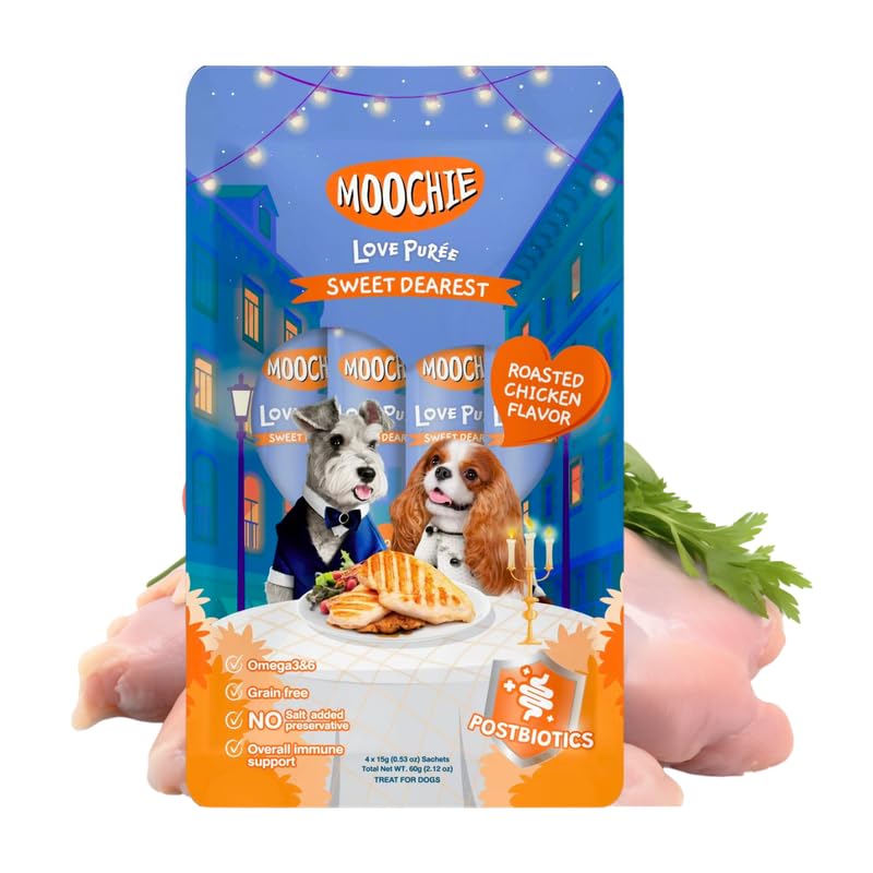 Moochie Creamy Dog Treats – Roasted Chicken Flavour | Healthy & Tasty Snack