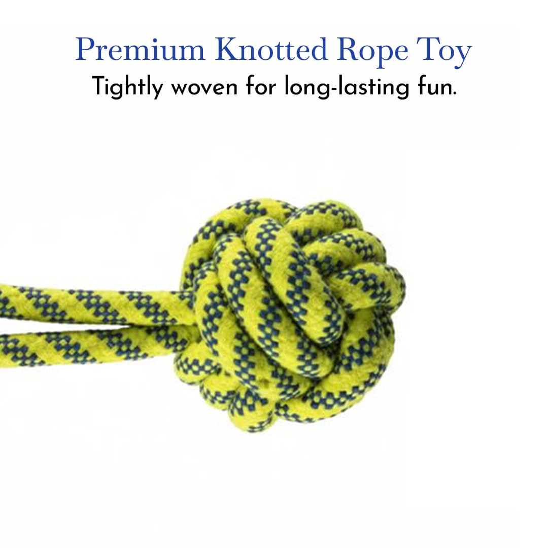 PETS EMPIRE Handle Ball Braided Rope Toy For Dogs