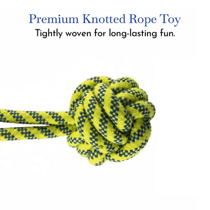 PETS EMPIRE Handle Ball Braided Rope Toy For Dogs