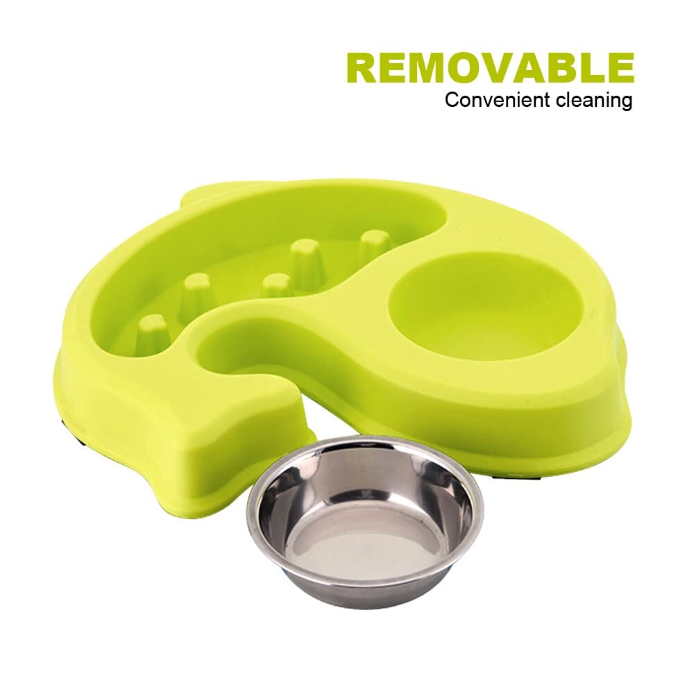 Pets Empire Fish Shape Dual Bowl Pet Feeder – 300ml