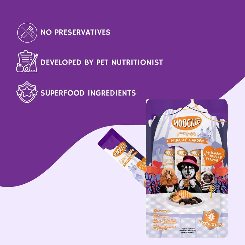 Moochie Creamy Dog Treats – Chicken & Truffle Flavour | Healthy & Tasty Snack