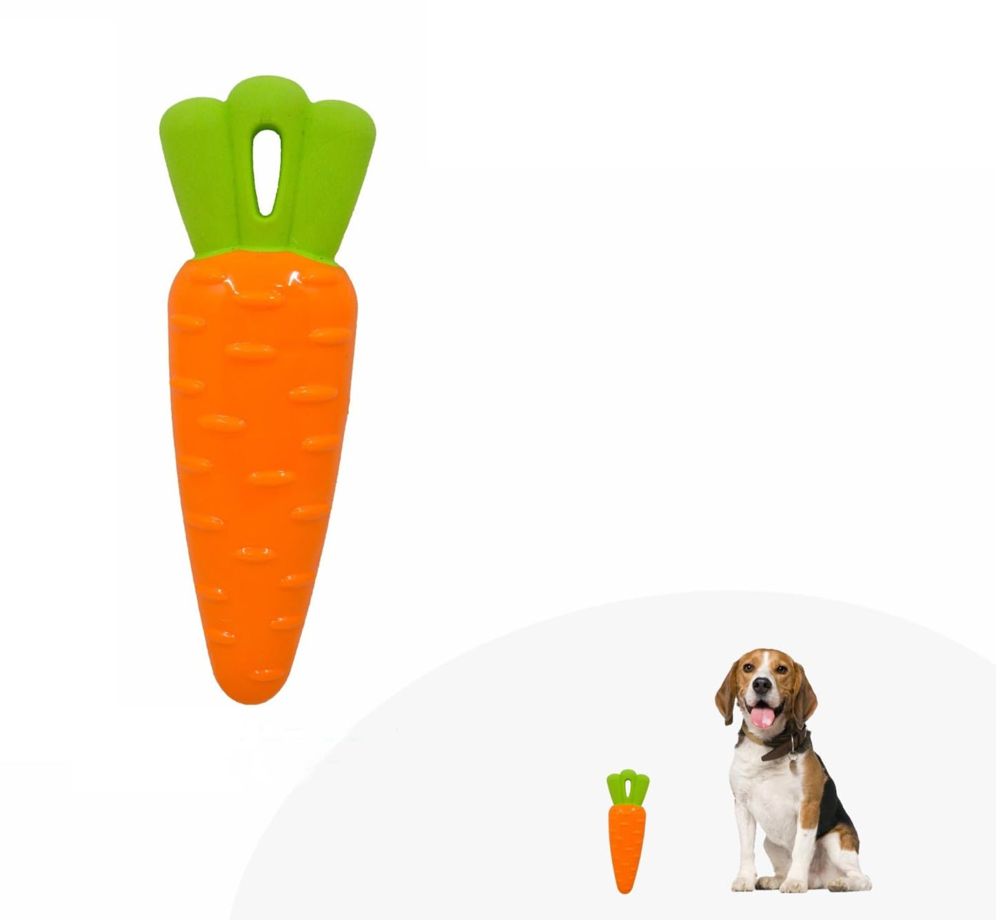 PETS EMPIRE Carrot Chew Rubber Teething Toy for Dog 1 Pc