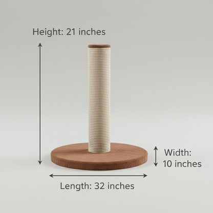 PETS EMPIRE Wooden Cat Scratching Post with Sisal Rope