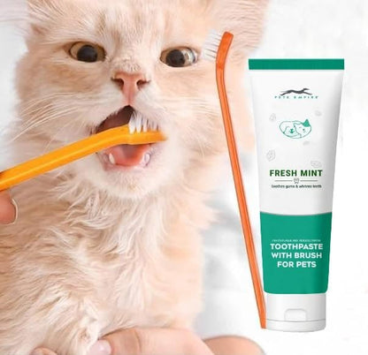 Pets Empire Pet Dental Oral Care Kit Combo - Dog Toothpaste with Brush (Buy 1 Get 1 Free)