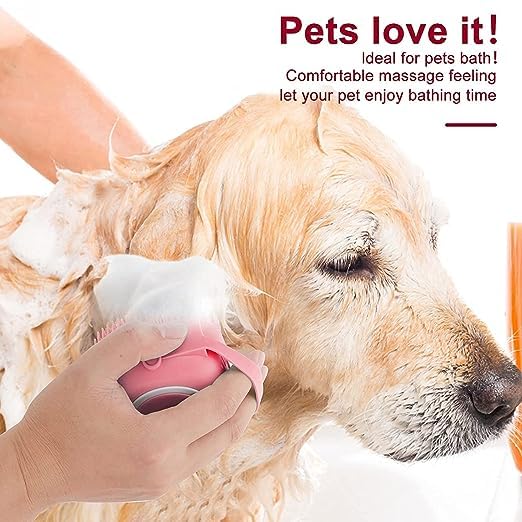 Pets Empire Grooming Silicone Bath Brush for Dogs ( Pack of 2 ) Multicolor