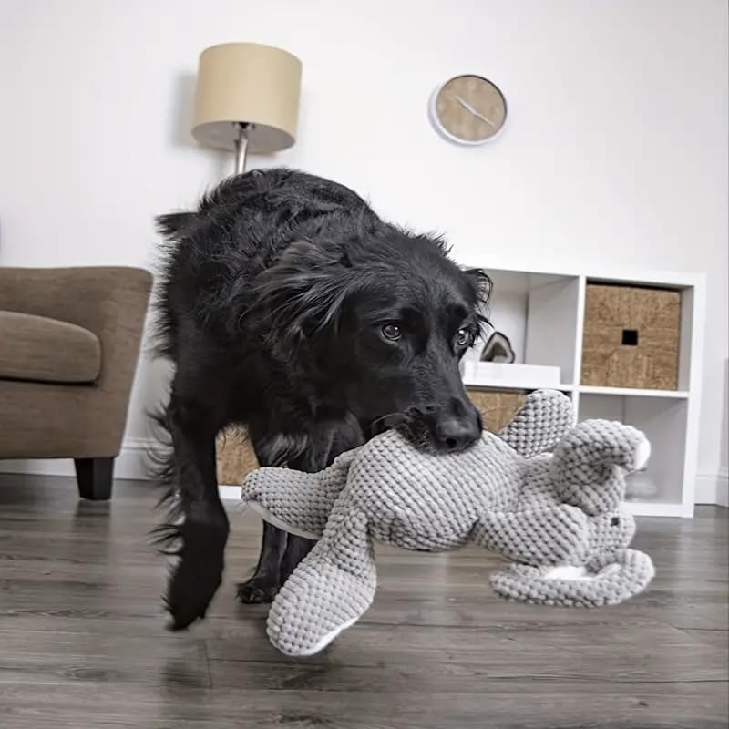 PETS EMPIRE Elephant Squeaky Plush Rope Chew Toy for Dogs