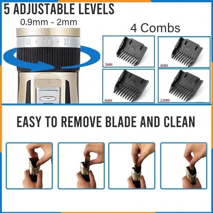 Pets Empire Rechargeable Trimmer with 4 Combs for Dogs & Cats