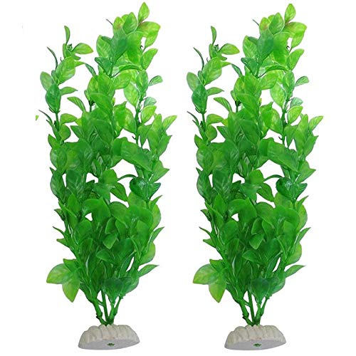Pets Empire Aquarium Decor Fish Plastic Plant Green- 2 Peace
