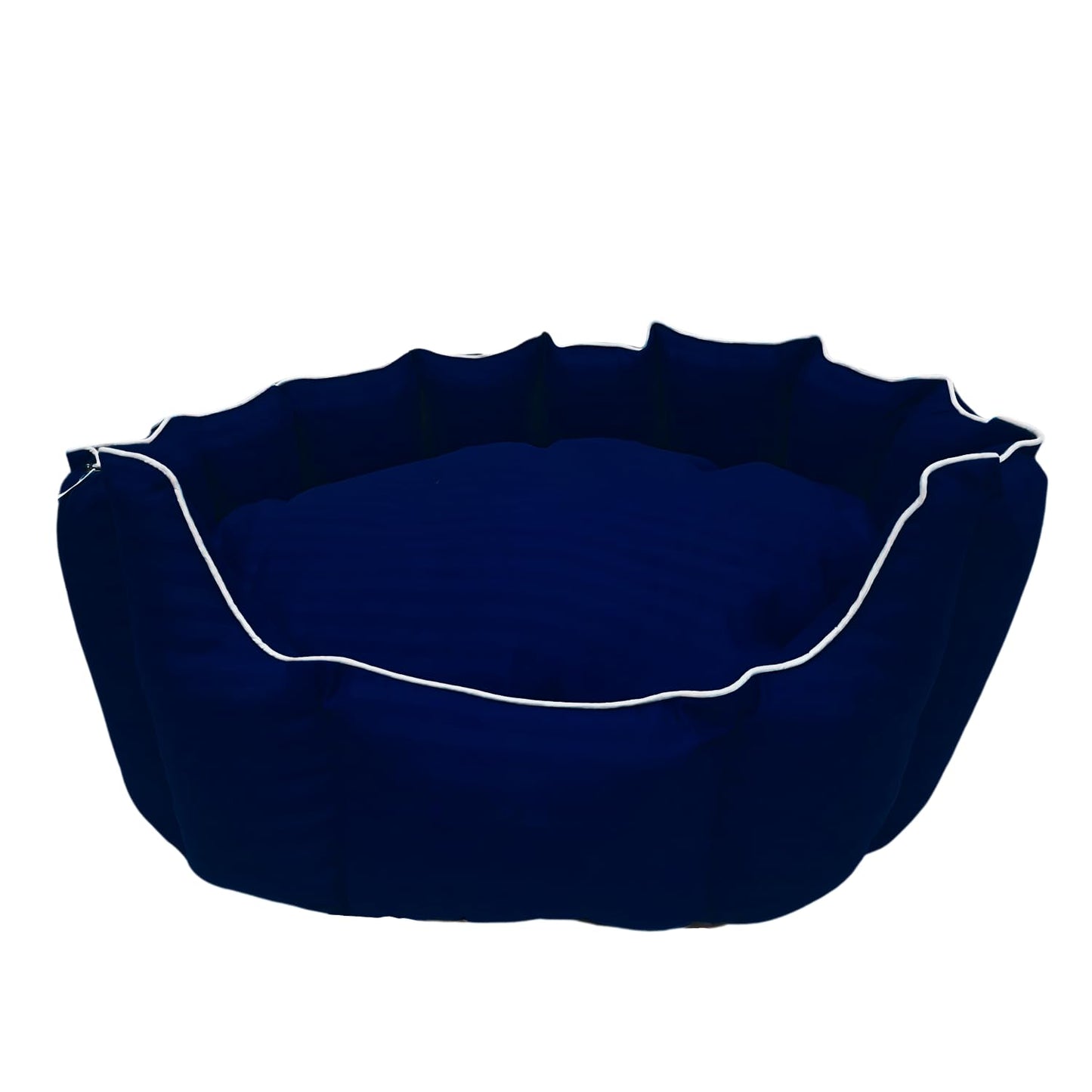 Pets Empire Round Lounger Beds with Pillow for Dogs - Dark Blue