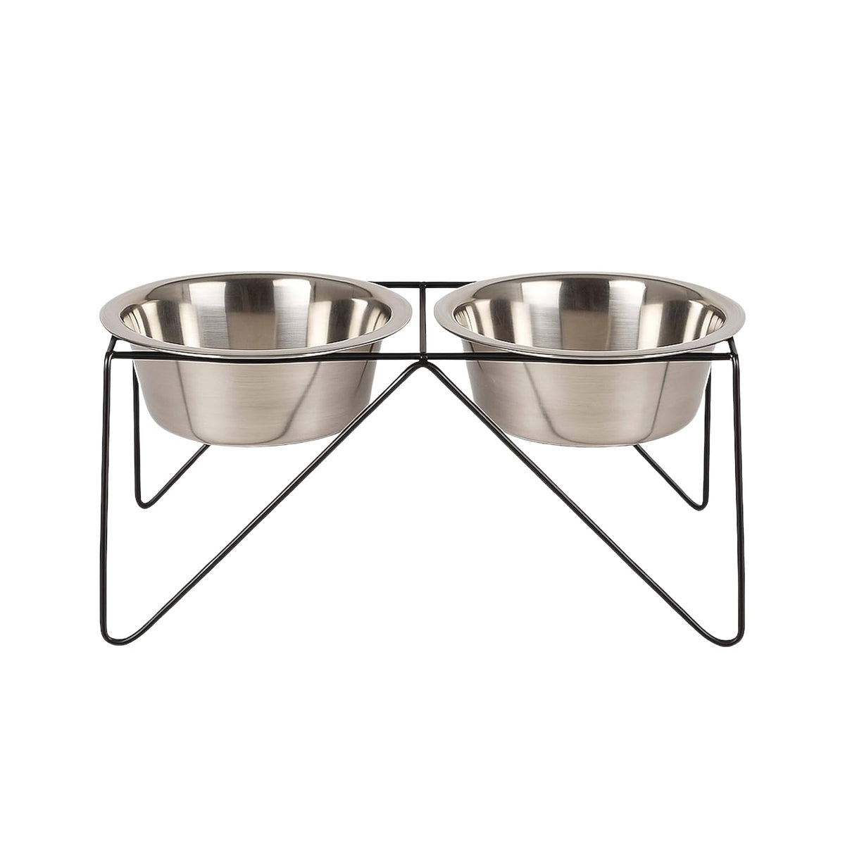 Pets Empire  Stainless Steel Food & Water Bowls with Iron Stand For Dog