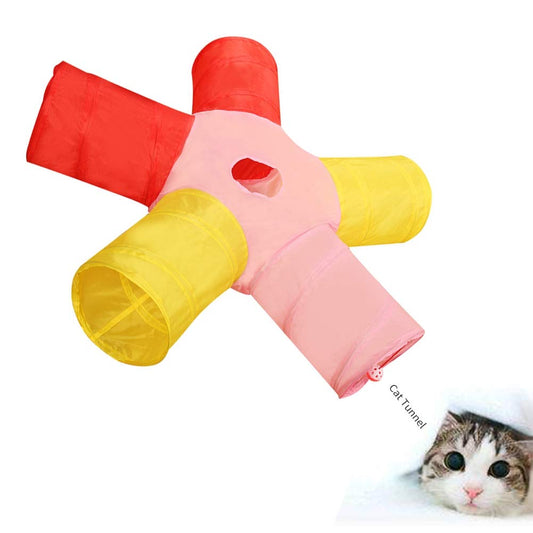 PETS EMPIRE Pet Cat Toy Tunnel Collapsible Foldable
