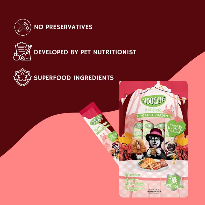 Moochie Creamy Dog Treats – Chicken & Lobster Flavour | Healthy & Tasty Snack