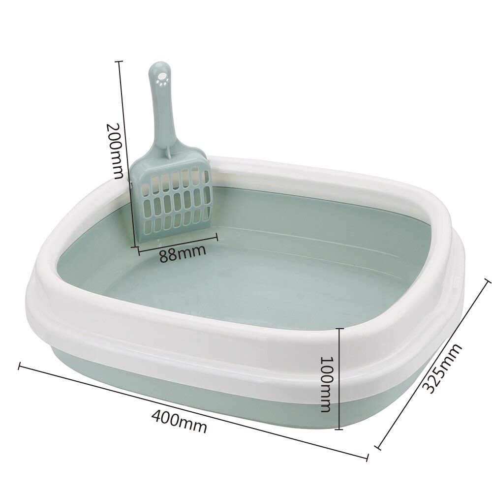 Pets Empire Cat Litter Box Set with Scooper- GREEN