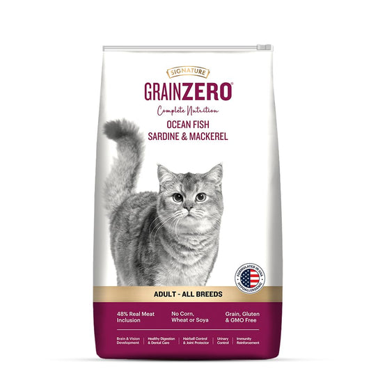 Signature Grain Zero Ocean Fish, Sardine and Mackerel Adult Cat Dry Food