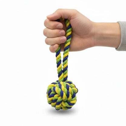 PETS EMPIRE Twisted Hand Ball Natural Rope Toy