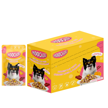 Moochie Wet Dog Food HomeStyle with Chicken Liver & Pumpkin (120g)